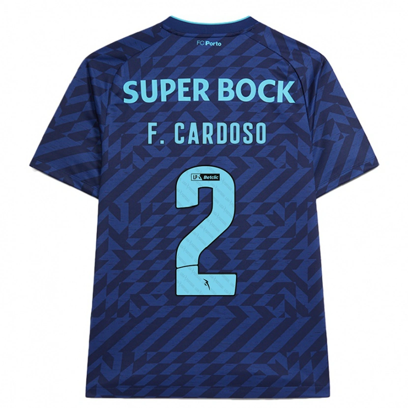 Danxen Damen Fábio Cardoso #2 Marineblau Ausweichtrikot Trikot 2024/25 T-Shirt