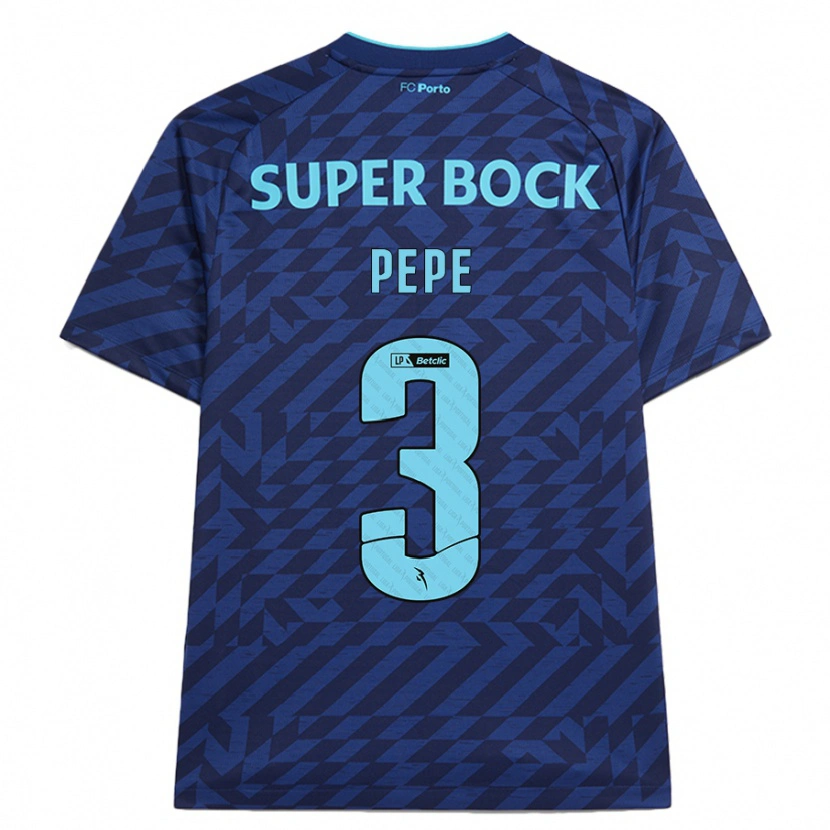 Danxen Damen Pepe #3 Marineblau Ausweichtrikot Trikot 2024/25 T-Shirt