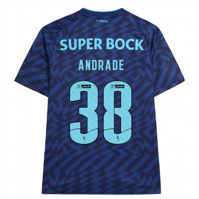 Danxen Damen Fernando Andrade #38 Marineblau Ausweichtrikot Trikot 2024/25 T-Shirt