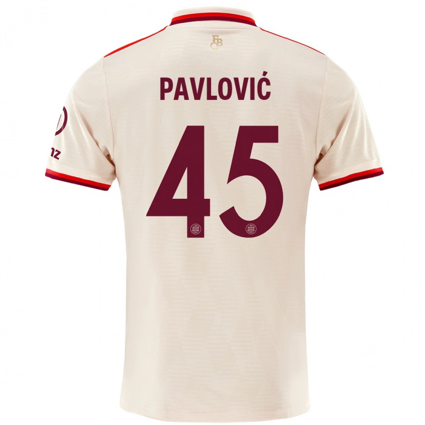Danxen Damen Aleksandar Pavlovic #45 Leinen Ausweichtrikot Trikot 2024/25 T-Shirt