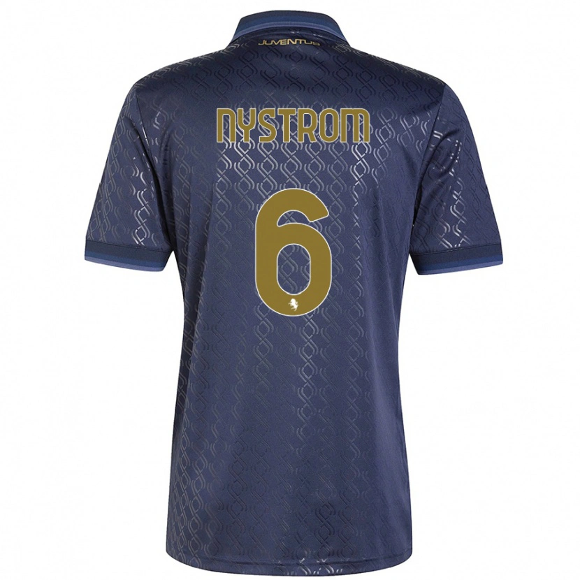 Danxen Damen Paulina Nyström #6 Marineblau Ausweichtrikot Trikot 2024/25 T-Shirt