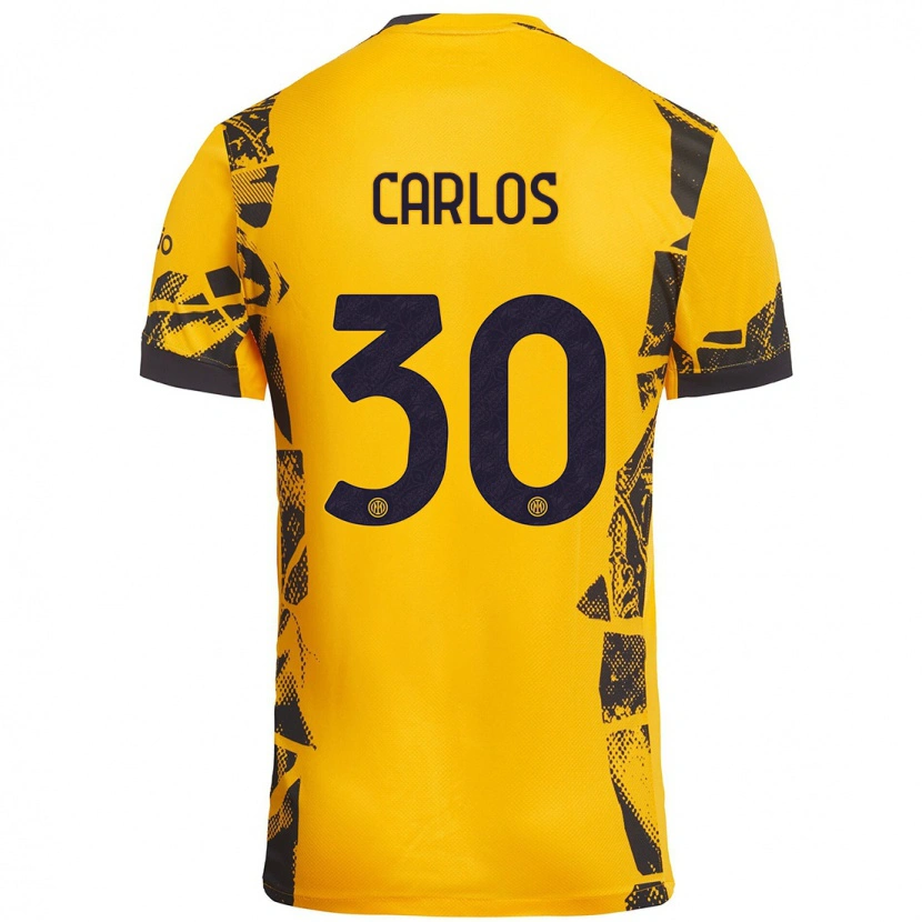 Danxen Damen Carlos Augusto #30 Gold Schwarz Ausweichtrikot Trikot 2024/25 T-Shirt