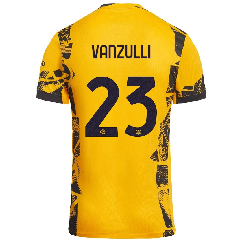 Danxen Damen Marco Vanzulli #23 Gold Schwarz Ausweichtrikot Trikot 2024/25 T-Shirt