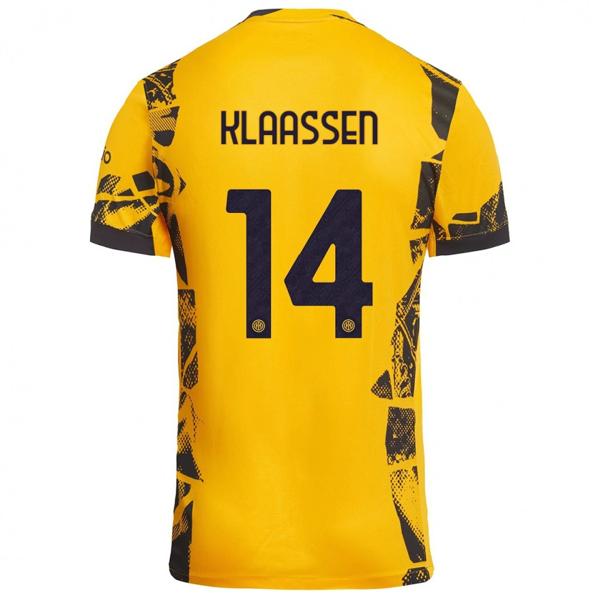 Danxen Damen Davy Klaassen #14 Gold Schwarz Ausweichtrikot Trikot 2024/25 T-Shirt