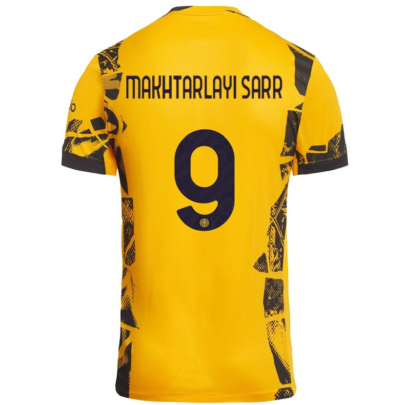 Danxen Damen Amadou Makhtarlayi Sarr #9 Gold Schwarz Ausweichtrikot Trikot 2024/25 T-Shirt