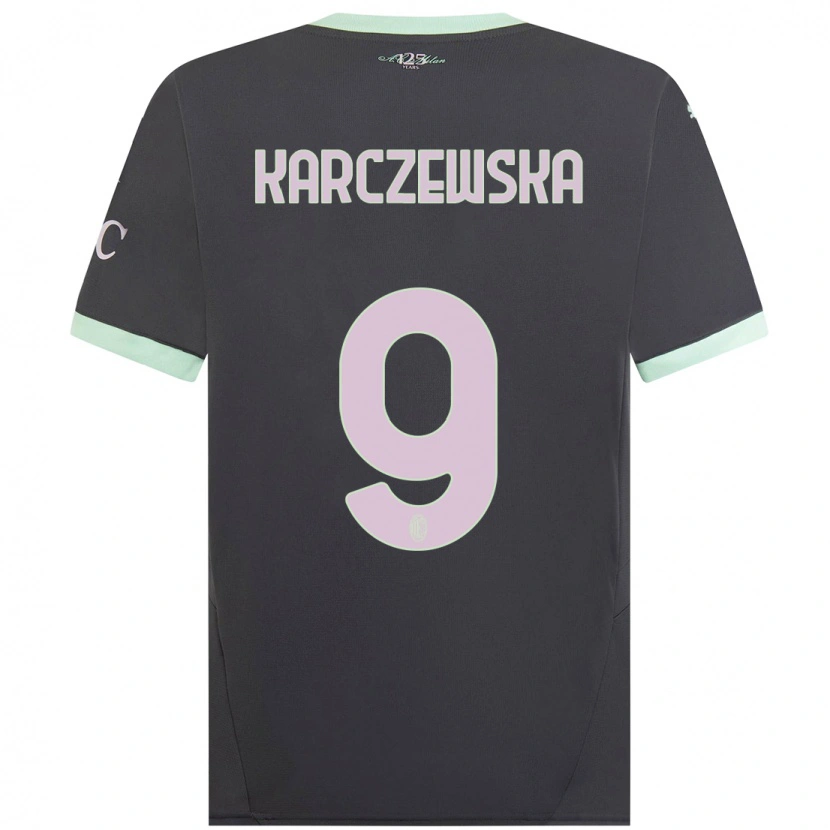Danxen Damen Nikola Karczewska #9 Grau Ausweichtrikot Trikot 2024/25 T-Shirt