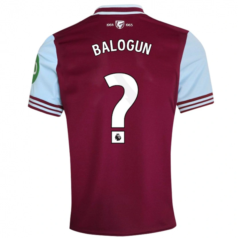 Danxen Kinder Majid Balogun #0 Dunkelrot Heimtrikot Trikot 2024/25 T-Shirt