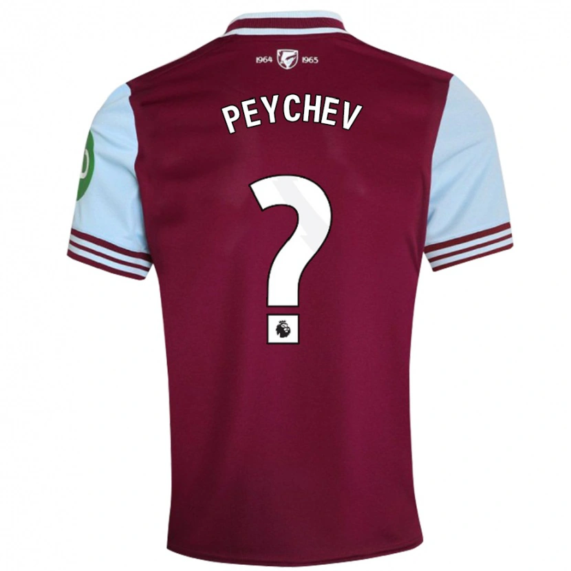 Danxen Kinder Martin Peychev #0 Dunkelrot Heimtrikot Trikot 2024/25 T-Shirt