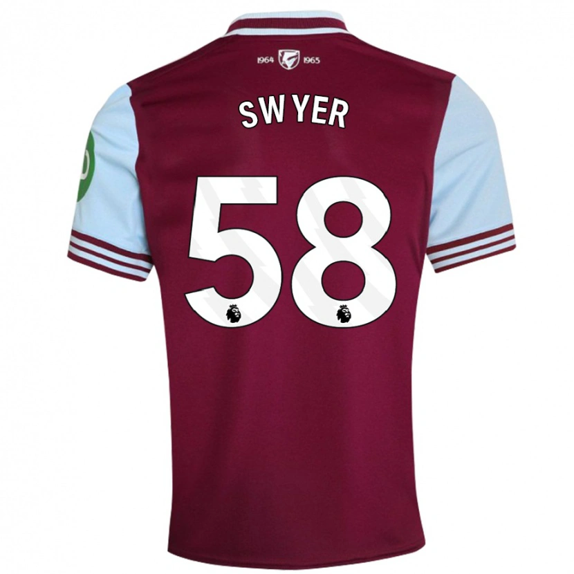 Danxen Kinder Kamarai Swyer #58 Dunkelrot Heimtrikot Trikot 2024/25 T-Shirt