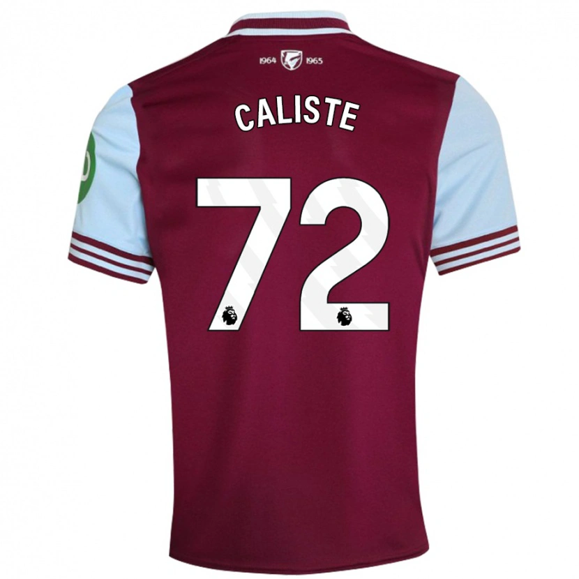 Danxen Kinder Gabriel Caliste #72 Dunkelrot Heimtrikot Trikot 2024/25 T-Shirt