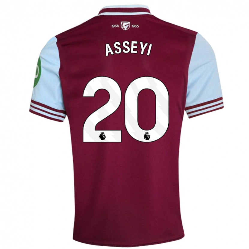 Danxen Kinder Viviane Asseyi #20 Dunkelrot Heimtrikot Trikot 2024/25 T-Shirt
