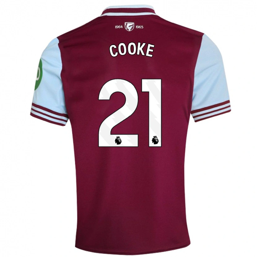 Danxen Kinder Shannon Cooke #21 Dunkelrot Heimtrikot Trikot 2024/25 T-Shirt