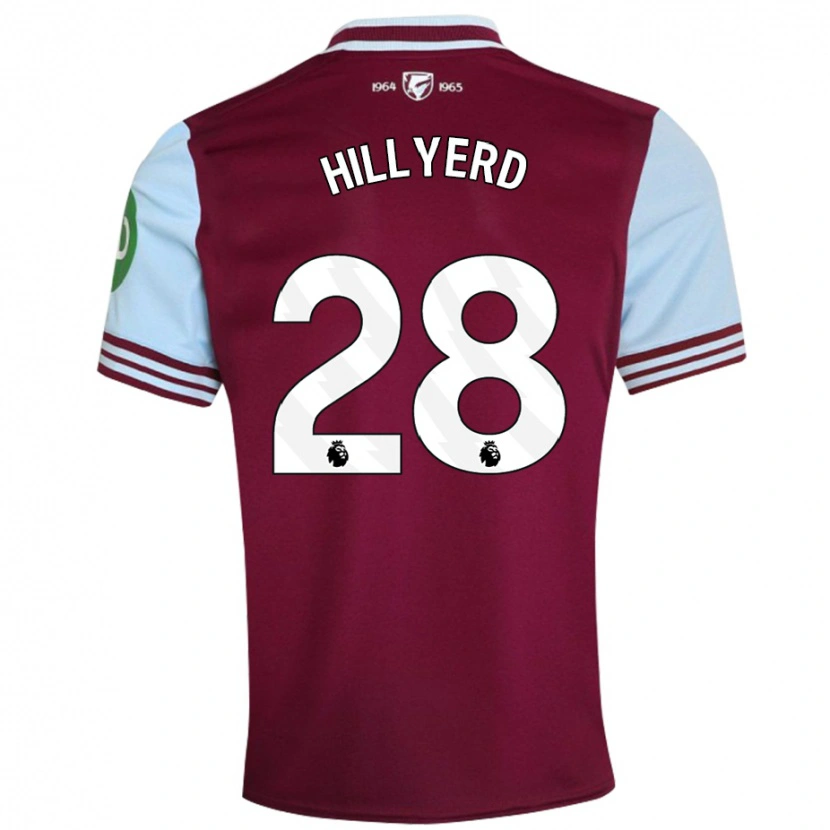 Danxen Kinder Sophie Hillyerd #28 Dunkelrot Heimtrikot Trikot 2024/25 T-Shirt