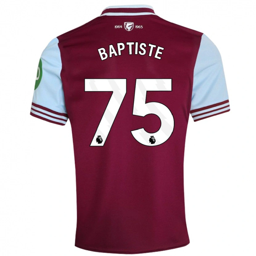 Danxen Kinder Jamal Baptiste #75 Dunkelrot Heimtrikot Trikot 2024/25 T-Shirt