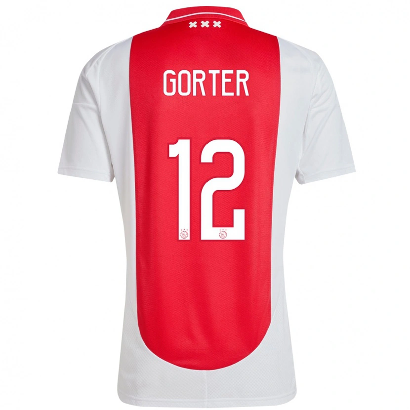 Danxen Kinder Jay Gorter #12 Rot Weiß Heimtrikot Trikot 2024/25 T-Shirt
