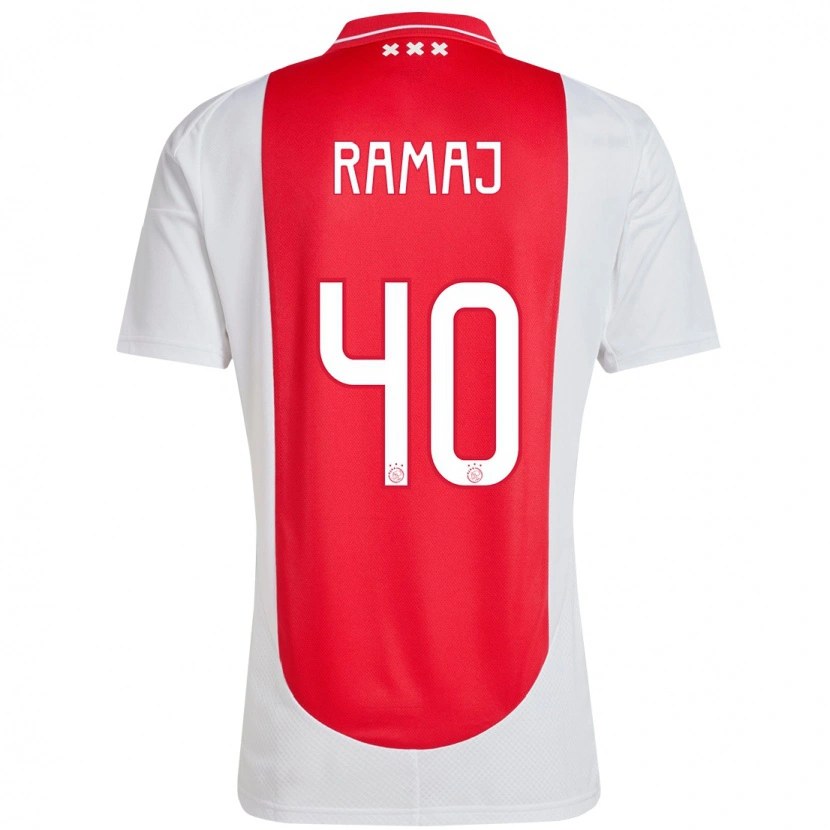 Danxen Kinder Diant Ramaj #40 Rot Weiß Heimtrikot Trikot 2024/25 T-Shirt