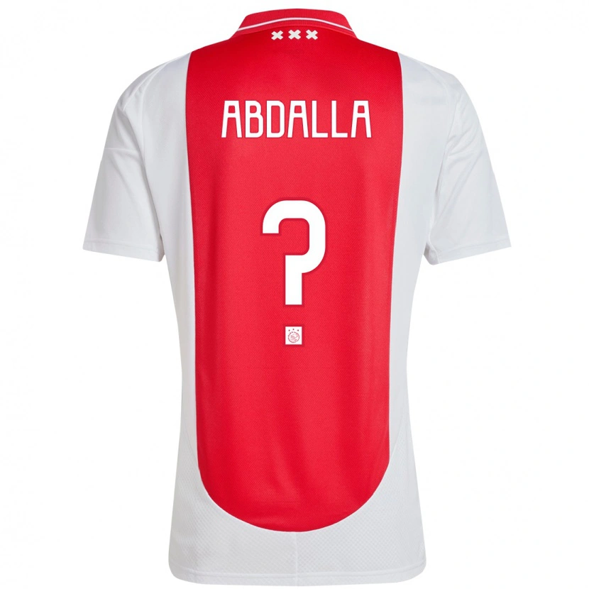 Danxen Kinder Mohamed Abdalla #0 Rot Weiß Heimtrikot Trikot 2024/25 T-Shirt