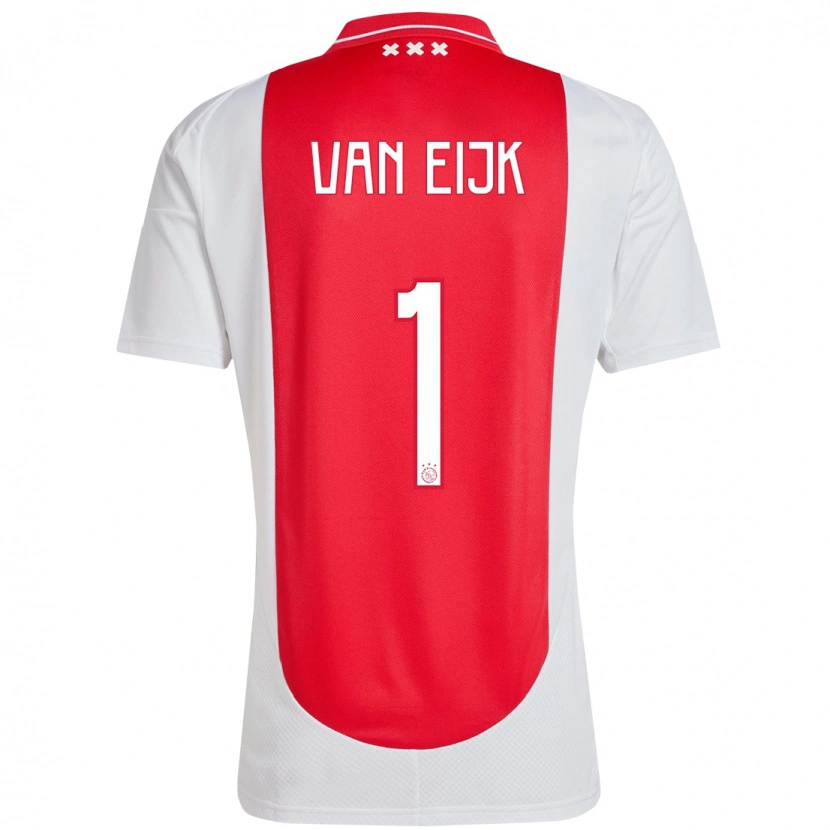 Danxen Kinder Regina Van Eijk #1 Rot Weiß Heimtrikot Trikot 2024/25 T-Shirt