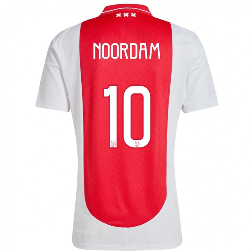 Danxen Kinder Nadine Noordam #10 Rot Weiß Heimtrikot Trikot 2024/25 T-Shirt