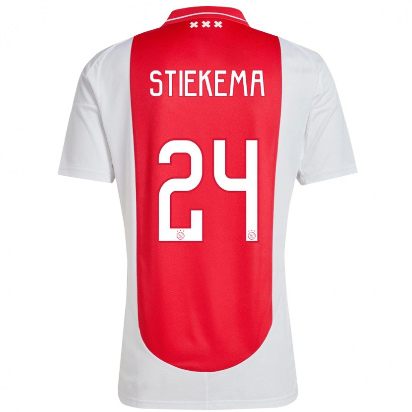 Danxen Kinder Iris Stiekema #24 Rot Weiß Heimtrikot Trikot 2024/25 T-Shirt