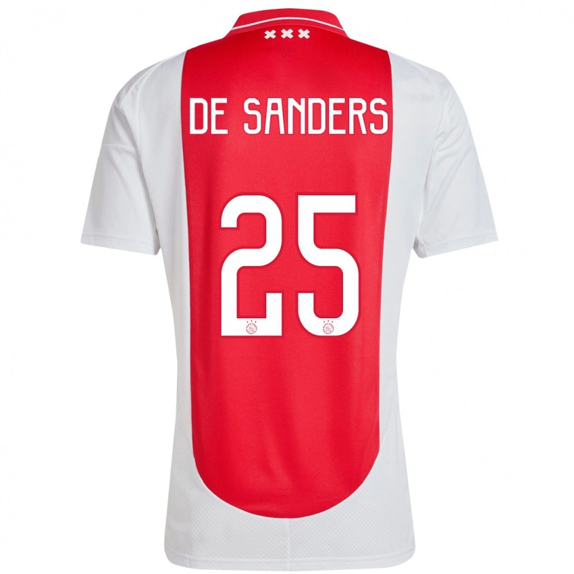 Danxen Kinder Kay-Lee De Sanders #25 Rot Weiß Heimtrikot Trikot 2024/25 T-Shirt