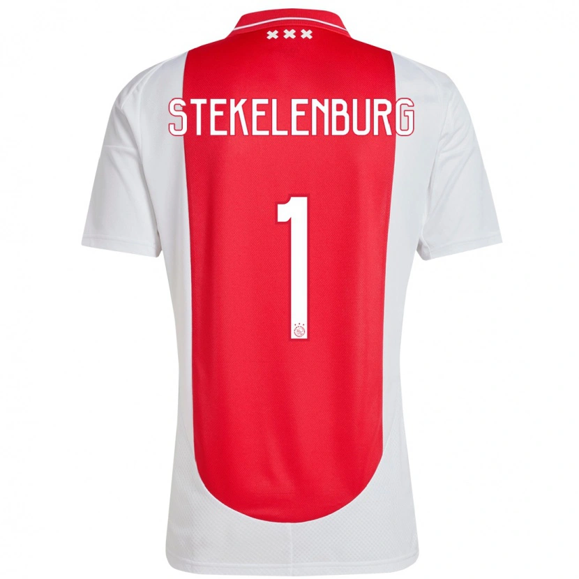 Danxen Kinder Maarten Stekelenburg #1 Rot Weiß Heimtrikot Trikot 2024/25 T-Shirt