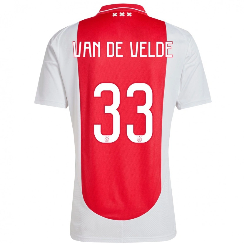 Danxen Kinder Jonna Van De Velde #33 Rot Weiß Heimtrikot Trikot 2024/25 T-Shirt