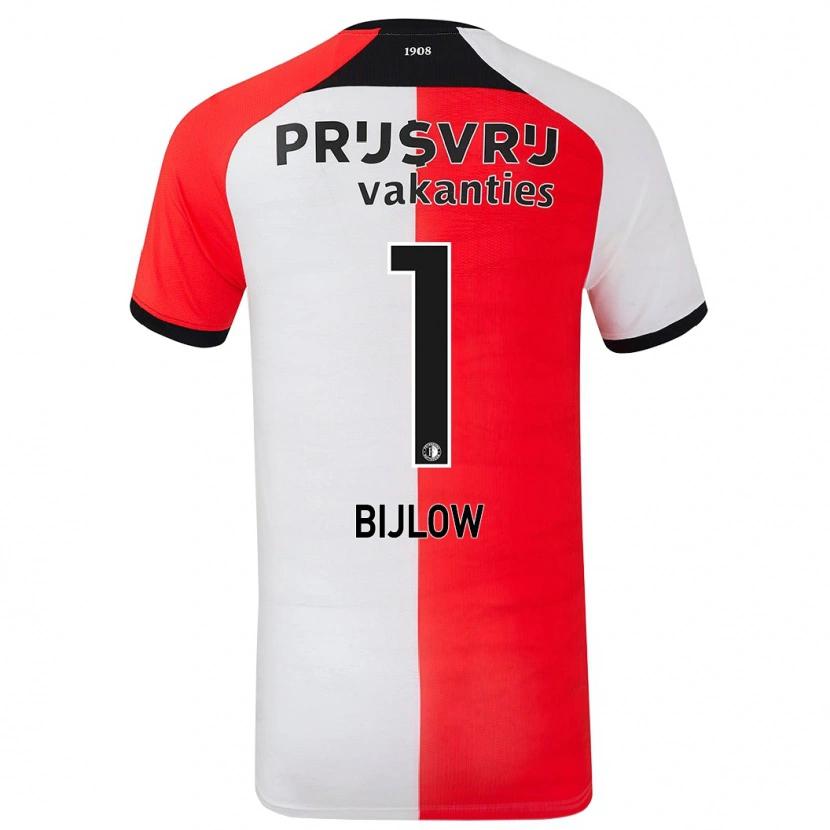 Danxen Kinder Justin Bijlow #1 Rot Weiß Heimtrikot Trikot 2024/25 T-Shirt