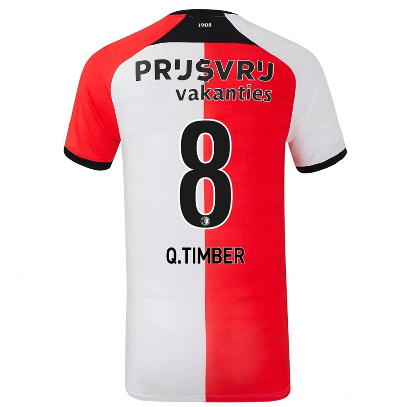 Danxen Kinder Quinten Timber #8 Rot Weiß Heimtrikot Trikot 2024/25 T-Shirt