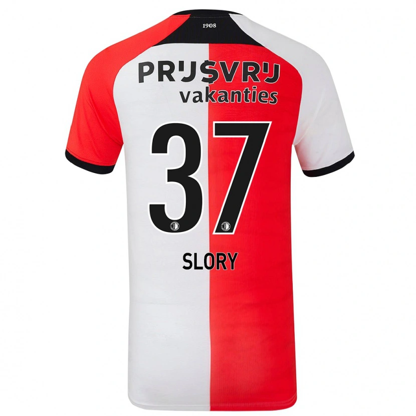 Danxen Kinder Jaden Slory #37 Rot Weiß Heimtrikot Trikot 2024/25 T-Shirt