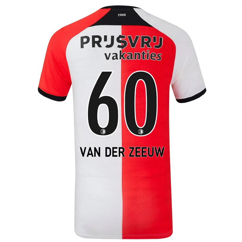 Danxen Kinder Twan Van Der Zeeuw #60 Rot Weiß Heimtrikot Trikot 2024/25 T-Shirt