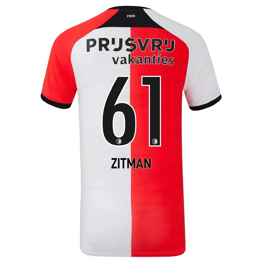 Danxen Kinder Sven Zitman #61 Rot Weiß Heimtrikot Trikot 2024/25 T-Shirt
