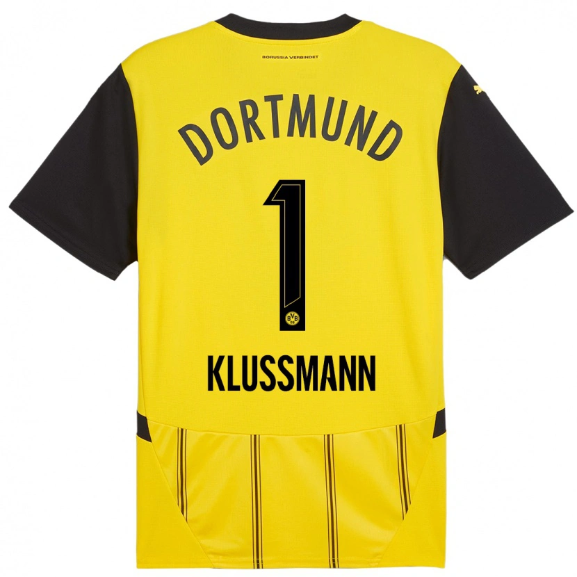 Danxen Kinder Leon Klußmann #1 Gelb Schwarz Heimtrikot Trikot 2024/25 T-Shirt