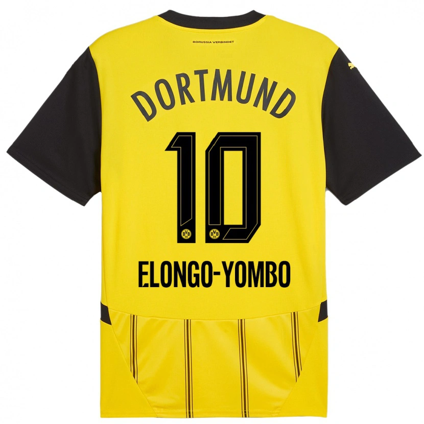 Danxen Kinder Rodney Elongo-Yombo #10 Gelb Schwarz Heimtrikot Trikot 2024/25 T-Shirt