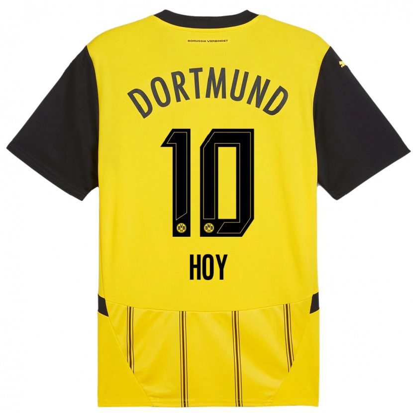 Danxen Kinder Justin Hoy #10 Gelb Schwarz Heimtrikot Trikot 2024/25 T-Shirt