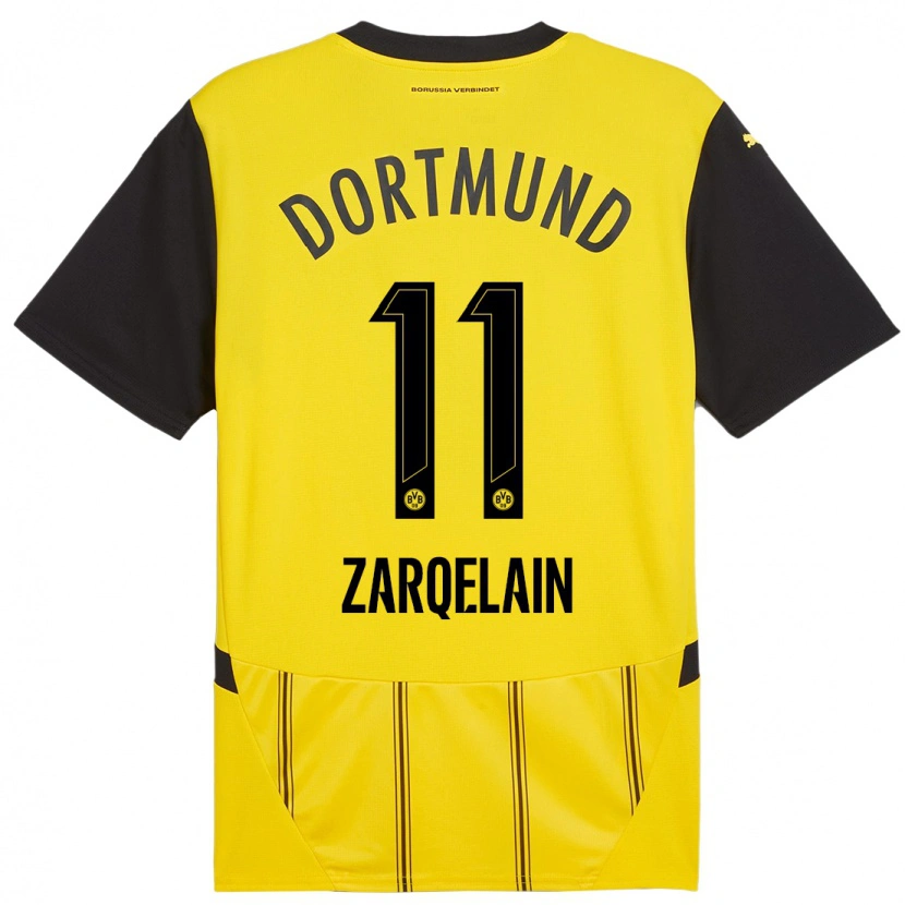 Danxen Kinder Fadi Zarqelain #11 Gelb Schwarz Heimtrikot Trikot 2024/25 T-Shirt