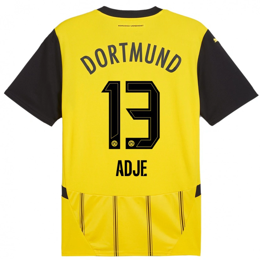 Danxen Kinder Miguel Adje #13 Gelb Schwarz Heimtrikot Trikot 2024/25 T-Shirt