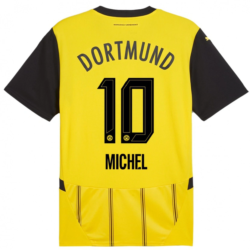 Danxen Kinder Falko Michel #10 Gelb Schwarz Heimtrikot Trikot 2024/25 T-Shirt