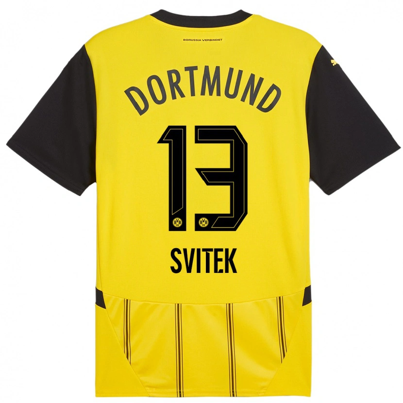 Danxen Kinder Leon Svitek #13 Gelb Schwarz Heimtrikot Trikot 2024/25 T-Shirt