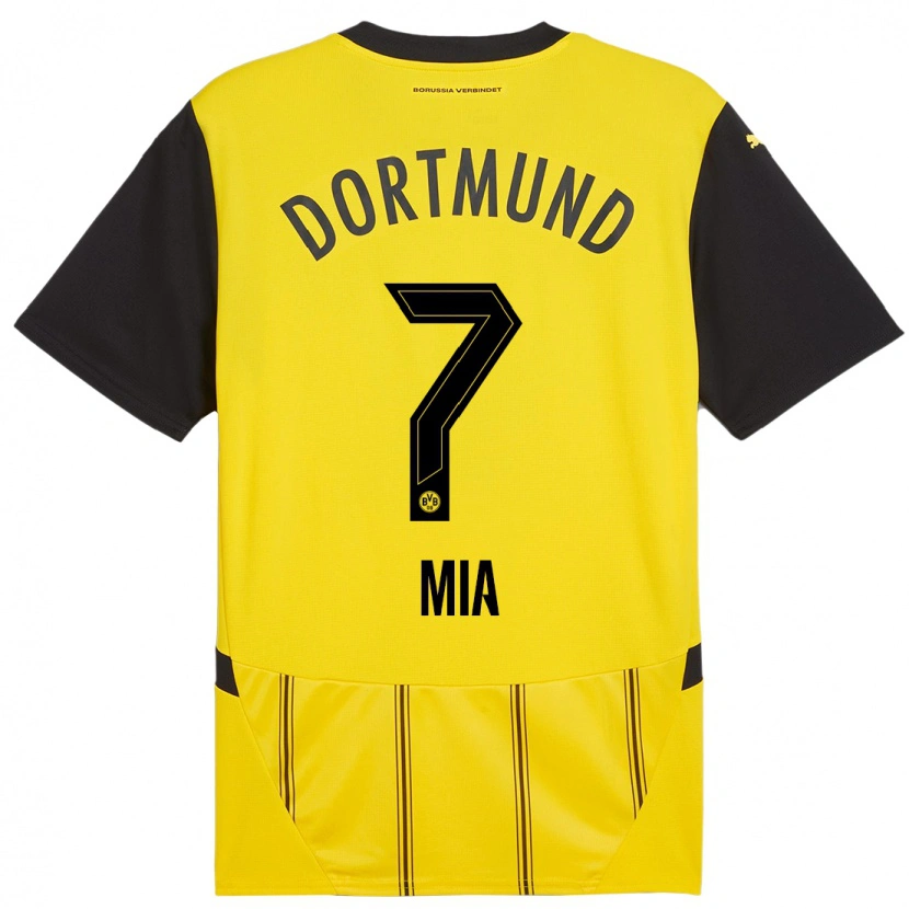 Danxen Kinder Zschocke Mia #7 Gelb Schwarz Heimtrikot Trikot 2024/25 T-Shirt