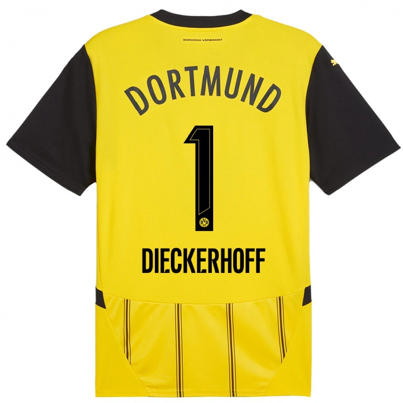 Danxen Kinder Max Dieckerhoff #1 Gelb Schwarz Heimtrikot Trikot 2024/25 T-Shirt