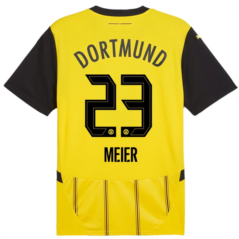 Danxen Kinder Maximilian Meier #23 Gelb Schwarz Heimtrikot Trikot 2024/25 T-Shirt
