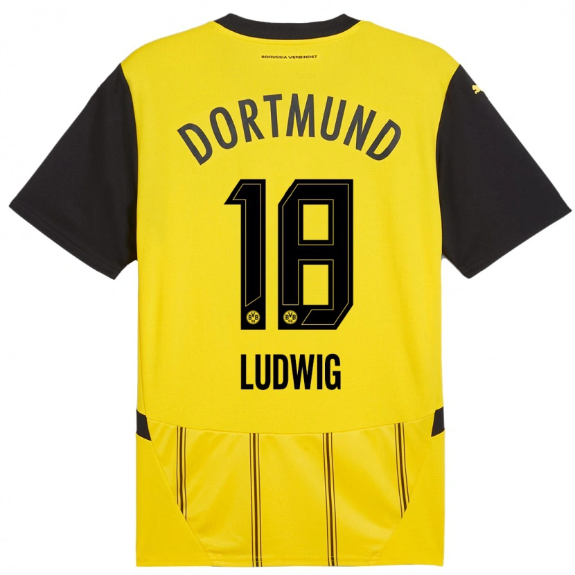 Danxen Kinder Michel Ludwig #18 Gelb Schwarz Heimtrikot Trikot 2024/25 T-Shirt