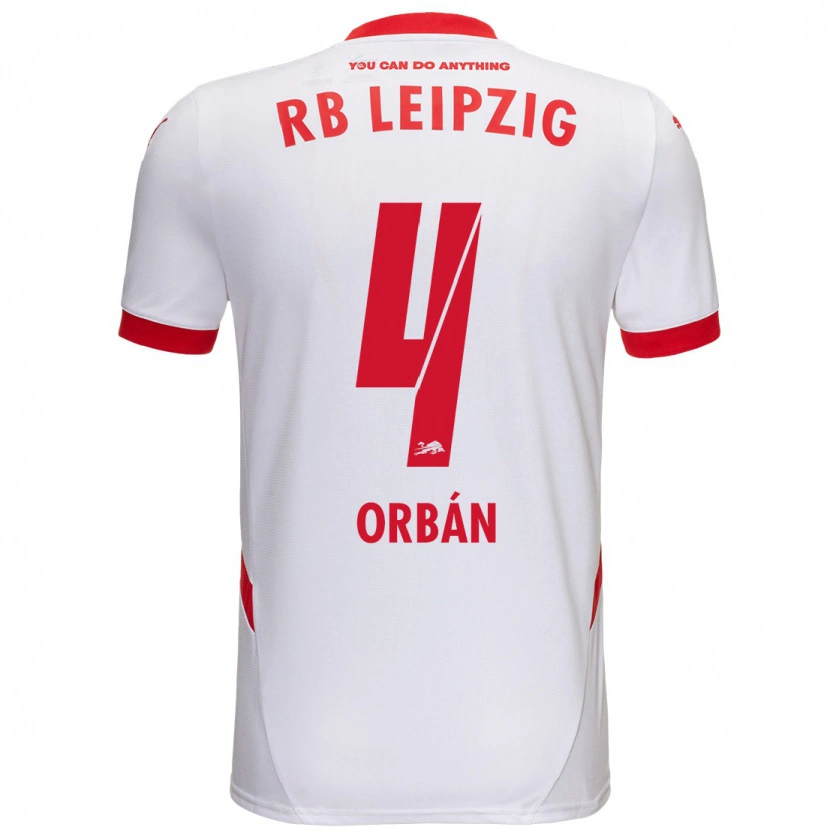 Danxen Kinder Willi Orbán #4 Weiß Rot Heimtrikot Trikot 2024/25 T-Shirt