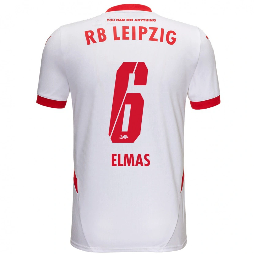 Danxen Kinder Eljif Elmas #6 Weiß Rot Heimtrikot Trikot 2024/25 T-Shirt