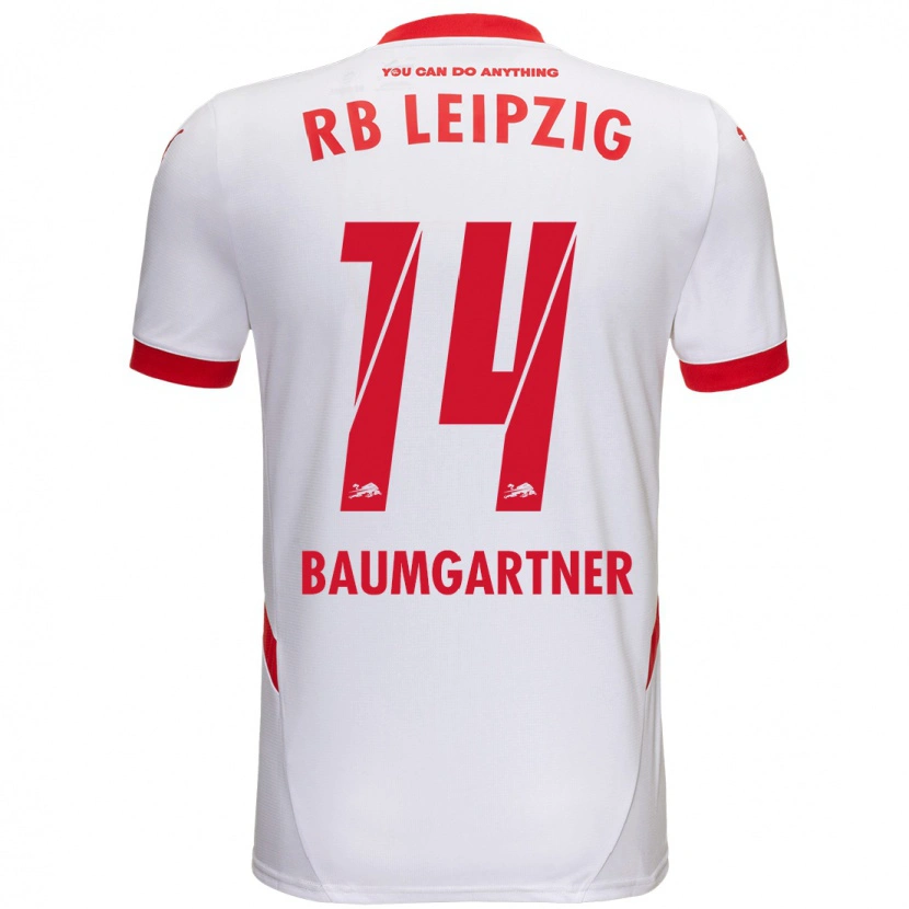 Danxen Kinder Christoph Baumgartner #14 Weiß Rot Heimtrikot Trikot 2024/25 T-Shirt