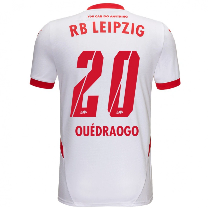 Danxen Kinder Assan Ouédraogo #20 Weiß Rot Heimtrikot Trikot 2024/25 T-Shirt