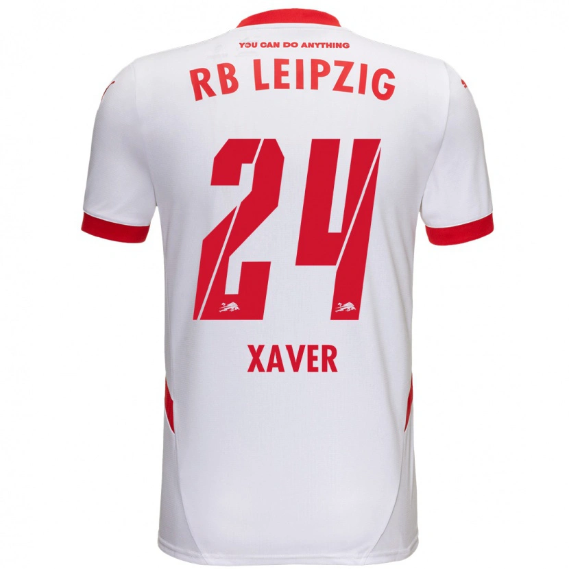 Danxen Kinder Xaver Schlager #24 Weiß Rot Heimtrikot Trikot 2024/25 T-Shirt