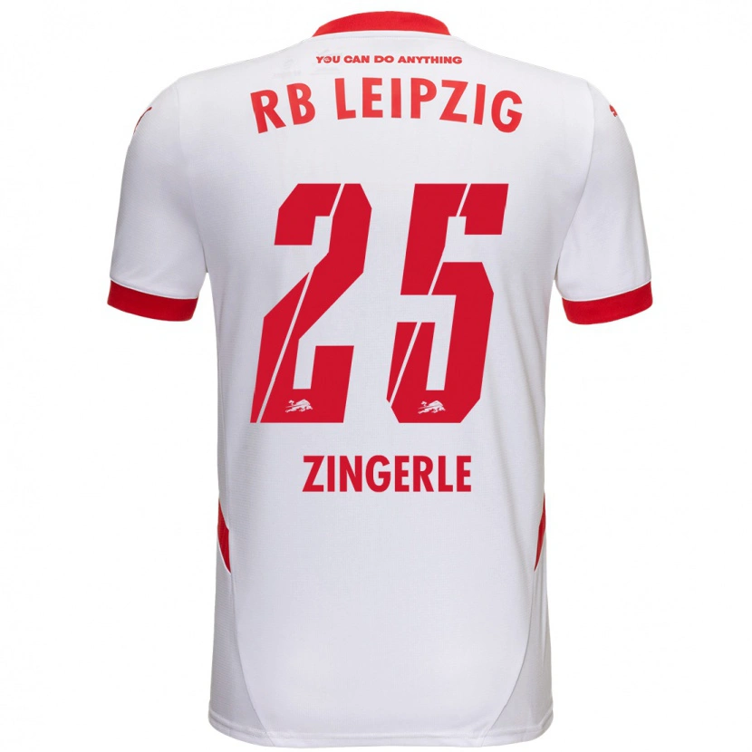 Danxen Kinder Leopold Zingerle #25 Weiß Rot Heimtrikot Trikot 2024/25 T-Shirt