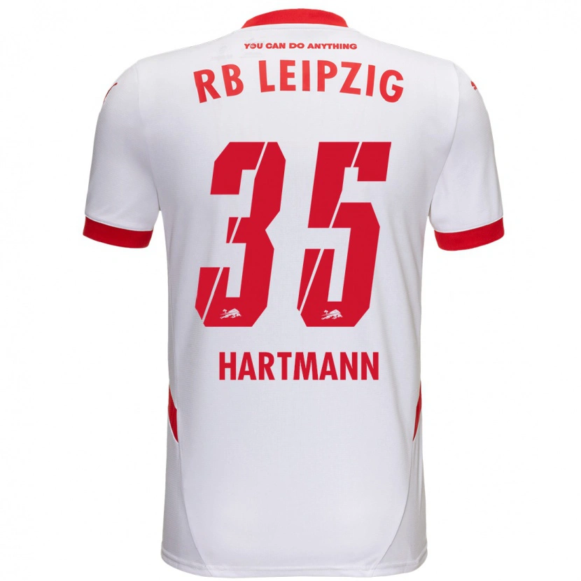 Danxen Kinder Fabrice Hartmann #35 Weiß Rot Heimtrikot Trikot 2024/25 T-Shirt